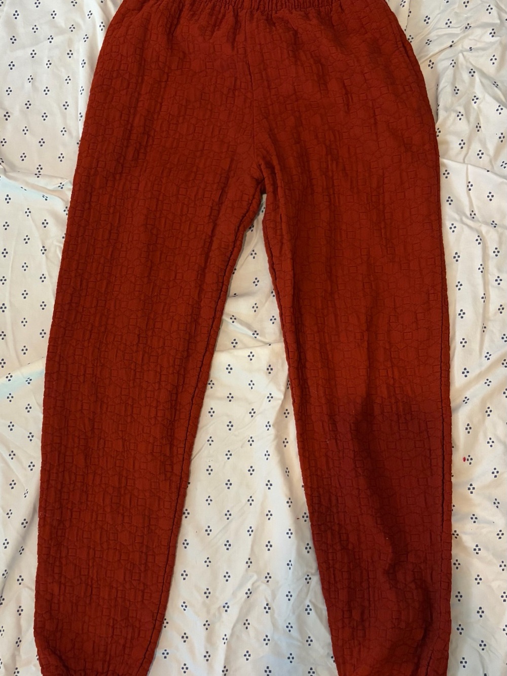 Curator SF - Women's Rust Quilted Elastic-Waist Joggers